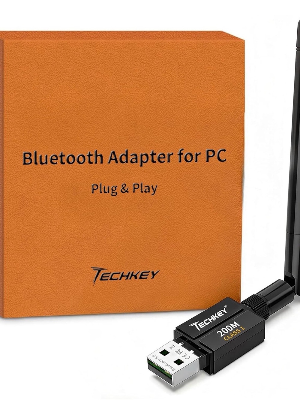 Black Bluetooth Adapter for PC - 200M USB Wireless Dongle